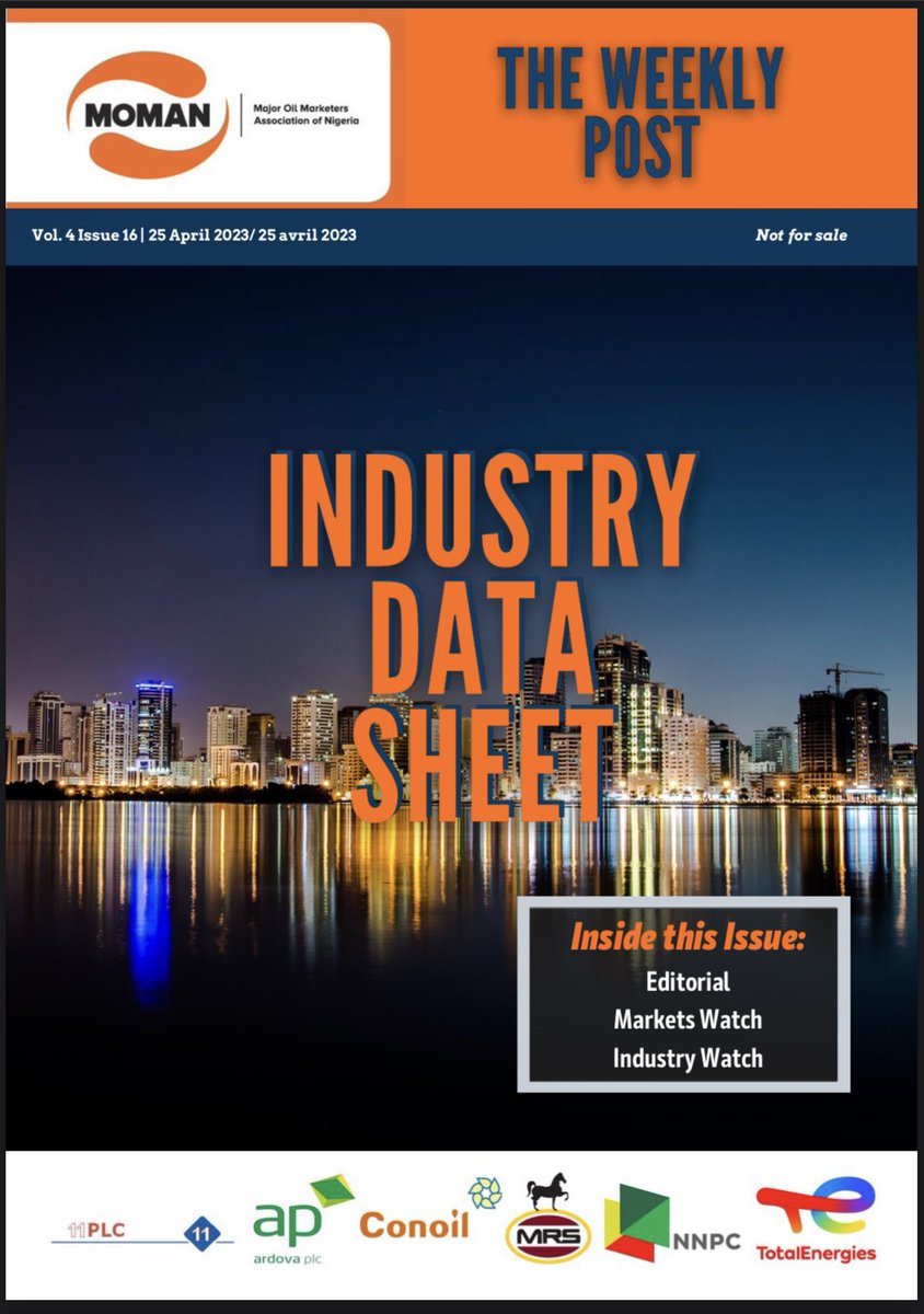 meman_info's tweet image. Industry Data Sheet - The Weekly Post
#MOMAN
#BetterTogether
#TheWeeklyPost
#datasheet
#petroleumindustry
#Nigeria