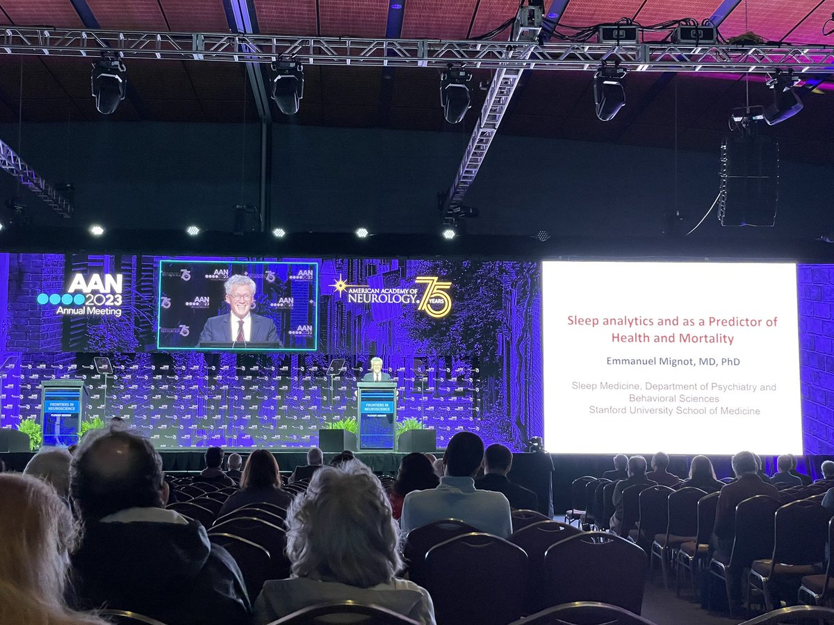 Love seeing #Sleep, #SleepMedicine and #SleepResearch representation at #AANAM Plenary Sessions! Sleep is crucial for good #BrainHealth! #FrontiersInNeuroscience #SleepPeeps @AANmember @AASMorg @ResearchSleep