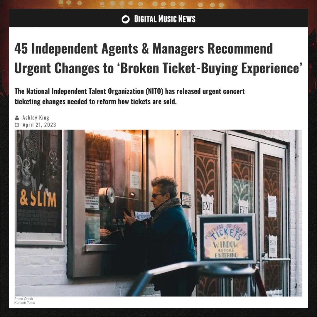 NITO_Live's tweet photo. Word is out! 🗣️

We're ready to find solutions to the industry's ticketing dilemma. Thank you to those helping to share — and advocate for — the NITO Ticketing Platform.

Read more about it. 👇