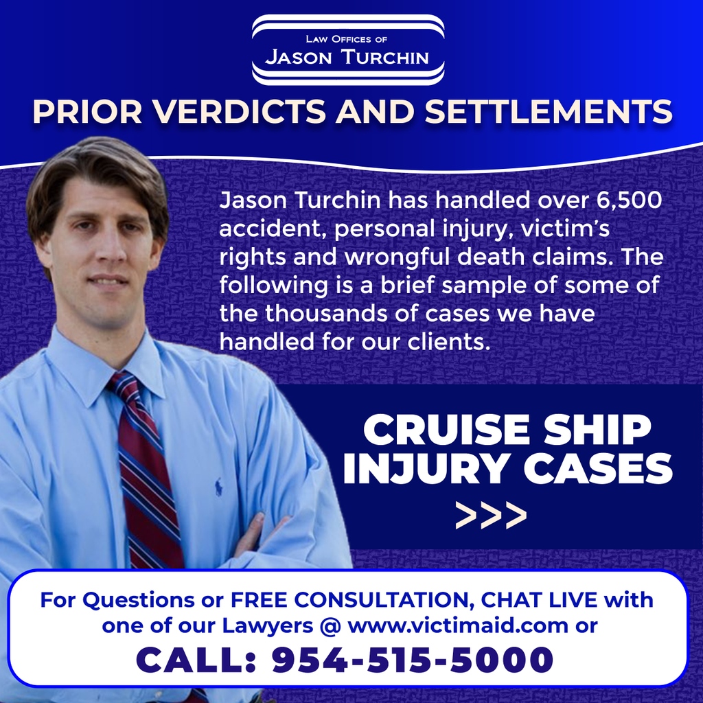 JasonTurchin's tweet photo. NATIONAL CRUISE INJURY LAWYERS

If you were injured as a passenger on a cruise, you could be entitled to compensation for your injuries. Cruises have attorneys working on their side, and so should you. 

#jasonturchin⁠ #victimaid #floridainjurylawyers #cruiselawyer #cruise https://t.co/OXToHmt0no