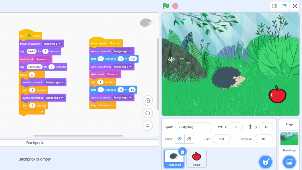erin_kups's tweet photo. In class today, I got to use @scratch for coding! #unietd https://t.co/96pciMmBg2