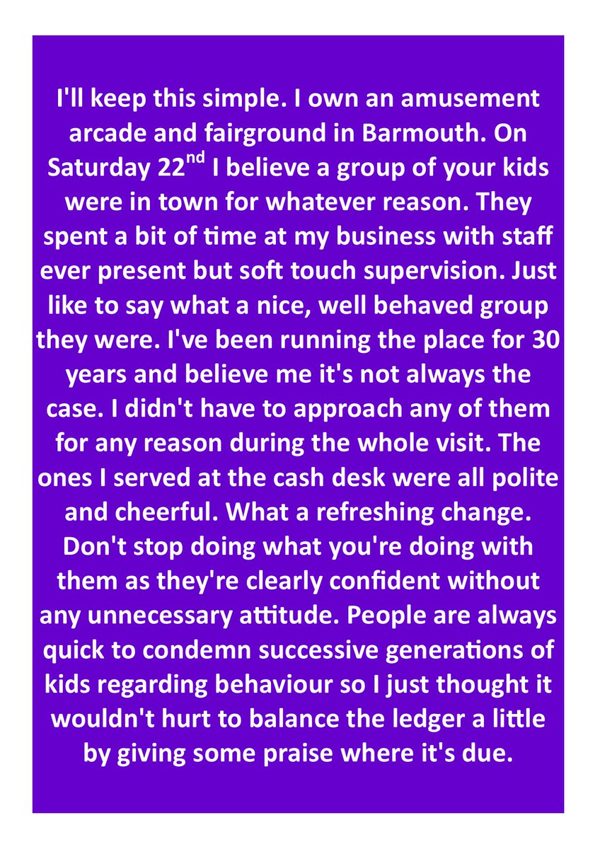 KirkbyHigh's tweet photo. Wonderful feedback about our students and staff whilst on their Dolly Hall trip last weekend. 😍
Respect is one of our school’s values. We are delighted and proud to receive this lovely email. @RowanTrust https://t.co/cYV1iuqASq
