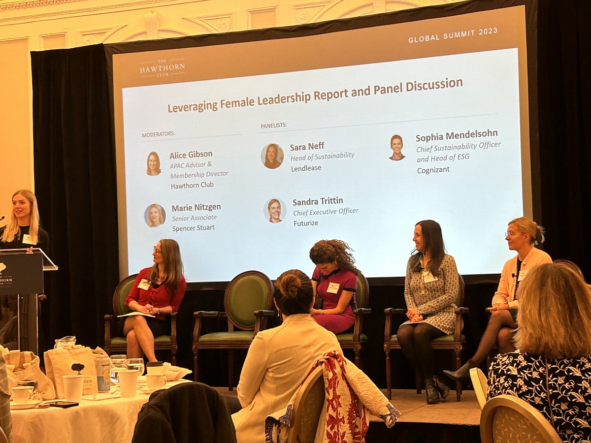 Honored to speak about female leadership at ⁦<a href="/TheHawthornClub/">The Hawthorn Club</a>⁩ global summit today