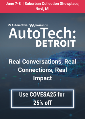 COVESAglobal's tweet image. 🎉🚗🤖#AutoTechDetroit is back in Michigan on June 7-8 for 2 days of B2B content and networking! Core themes include #SoftwareDefined, #ADAS, #Autonomy, #Connectivity, #Mobility, #Electrification, and #UX. 🚀Register now with code COVESA25 and save 25%!