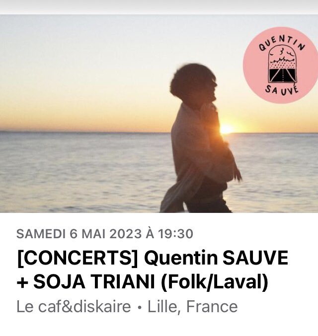 Petit week-end de dernière minute avec Soja Triani semaine pro : 

- 05/05 TOURS à l’Oxford Pub
- 06/05 LILLE au Caf&amp;diskaire