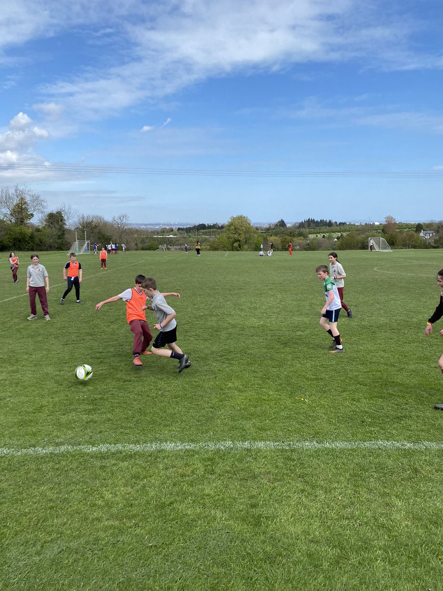 Edtownactive's tweet photo. This afternoons activities playing a mini World Cup in @SchoolRockbrook ! Many thanks to Rockbrook for allowing use their pitches! @ActiveFlag #ASW23 https://t.co/SrLap9IlPB