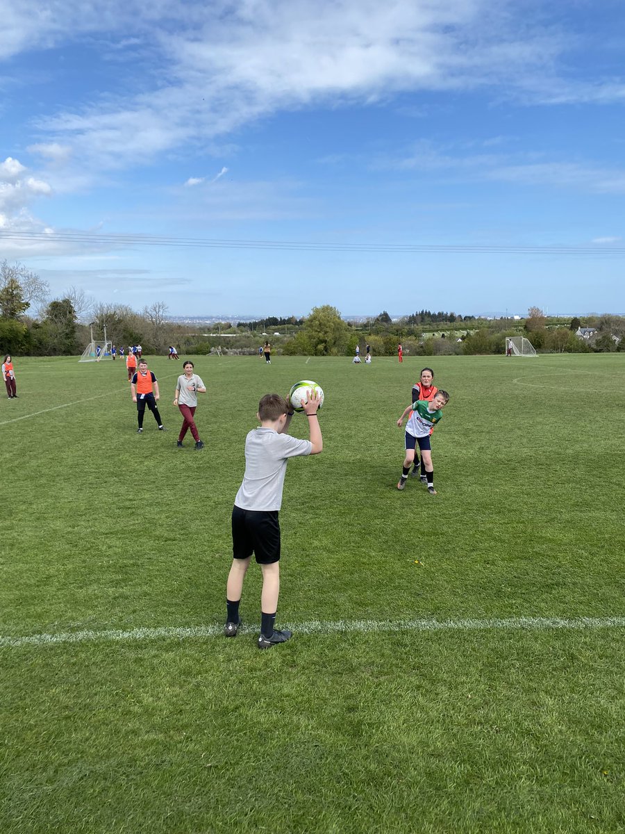 Edtownactive's tweet photo. This afternoons activities playing a mini World Cup in @SchoolRockbrook ! Many thanks to Rockbrook for allowing use their pitches! @ActiveFlag #ASW23 https://t.co/SrLap9IlPB