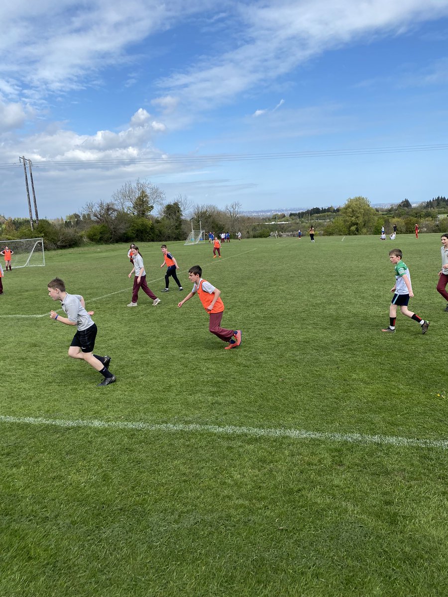 Edtownactive's tweet photo. This afternoons activities playing a mini World Cup in @SchoolRockbrook ! Many thanks to Rockbrook for allowing use their pitches! @ActiveFlag #ASW23 https://t.co/SrLap9IlPB