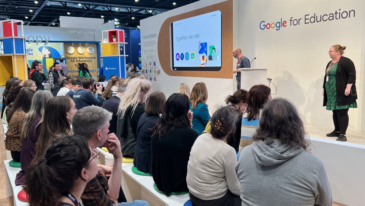LEOacademies's tweet image. 💬 Google for Education Teaching Theatre at #Bett2023

We presented alongside @texthelp in the @GoogleForEdu Theatre. It was good to share how our children &amp;amp; staff use #OrbitNote to turn PDFs into an accessible, supportive &amp;amp; readable learning resource.

📺 youtu.be/c2HMD1gVdHo