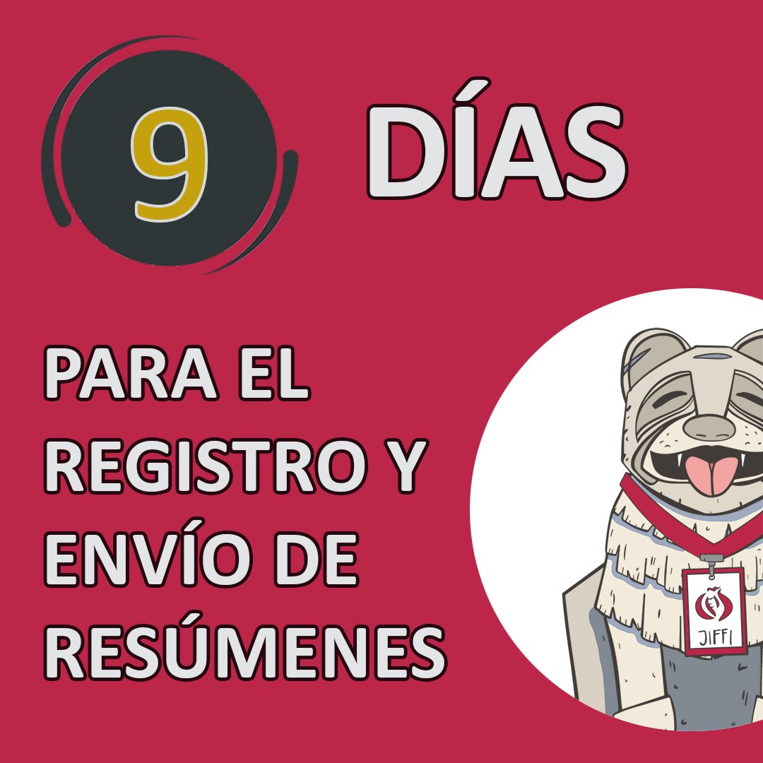 JiFFi_UGR (@jiffi_ugr) on Twitter photo 🙈🙊¿Aún no te has inscrito para las JIFFI?
¡Tienes 9⃣ días para hacerlo a través del formulario!
💻📝Formulario de inscripción: forms.gle/x7eCA2ANvd1H9U…
😎🙌¡Nos vemos pronto!
📅 21, 22 y 23 de junio de 2023
📍V Centenario (<a href="/CanalUGR/">Universidad Granada</a>)
👉Más info: jornadasjiffi.ugr.es. 🙈🙊¿Aún no te has inscrito para las JIFFI?
¡Tienes 9⃣ días para hacerlo a través del formulario!
💻📝Formulario de inscripción: forms.gle/x7eCA2ANvd1H9U…
😎🙌¡Nos vemos pronto!
📅 21, 22 y 23 de junio de 2023
📍V Centenario (<a href="/CanalUGR/">Universidad Granada</a>)
👉Más info: jornadasjiffi.ugr.es.