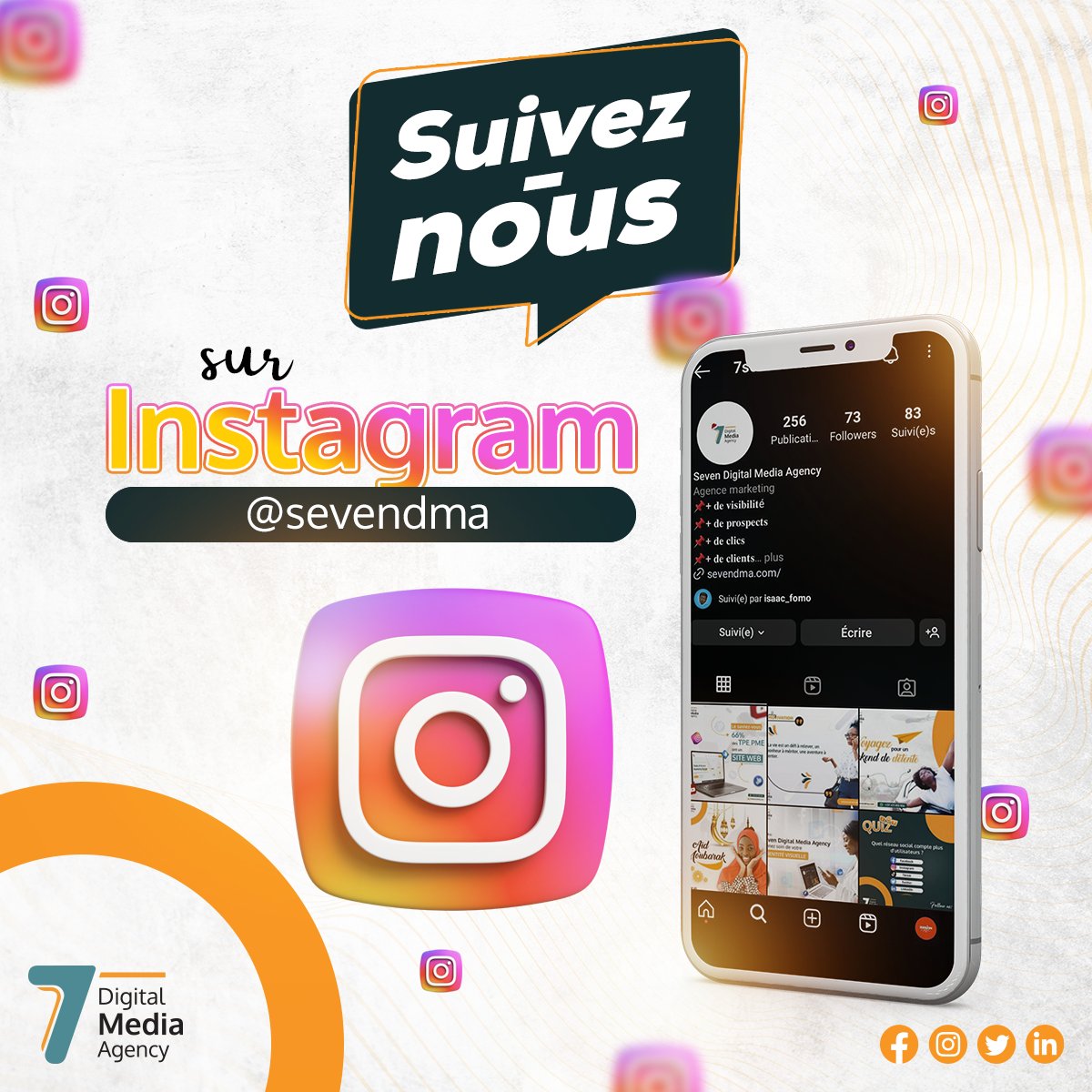 seven_dma's tweet photo. Restez au parfum de toutes nos publications.☺️

SUIVEZ-NOUS SUR INSTAGRAM https://t.co/u1yotnlebi 

#Sevendma #communitymanagement #socialmedia #websitedesign #graphicdesign #marketingagency #digitalmarketingagency https://t.co/m0gPAkOOjz