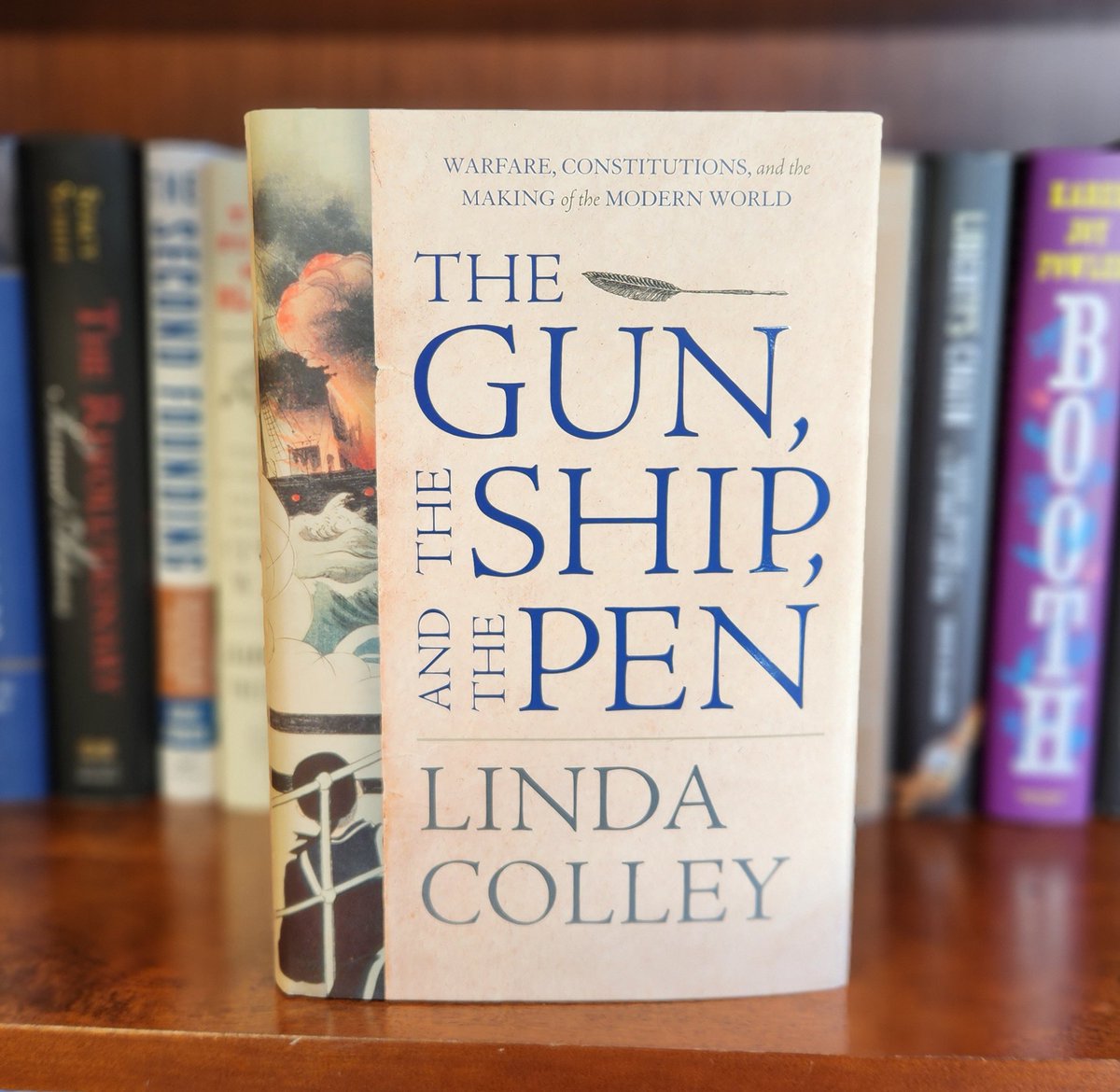 JohnJayFriends's tweet photo. Get your tickets now for tomorrow evening's lecture with Linda Colley at Bedford Playhouse. With riveting mini-dramas, The Gun, the Ship, and the Pen explores how constitutions have long worked to bestow rights but also marginalize populations. Tickets: https://t.co/OBlEKVc3Sm https://t.co/clJLMDECXK