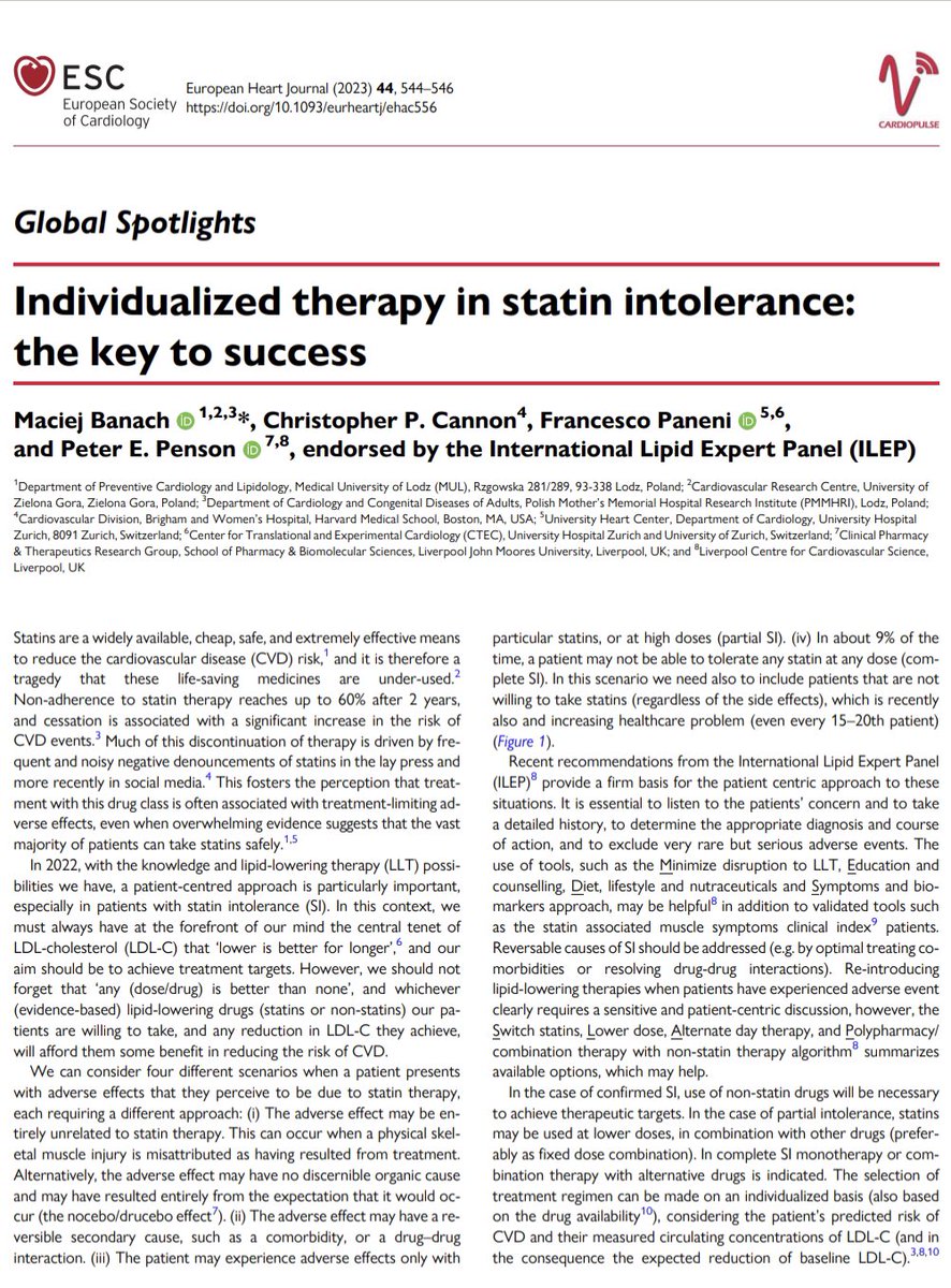 Seguimos publicando en el #blog de <a href="/redGDPS/">redGDPS Diabetes</a> 

🔰Tratamiento individualizado en la intolerancia a las estatinas. La clave del éxito

redgedaps.blogspot.com/2023/04/tratam…