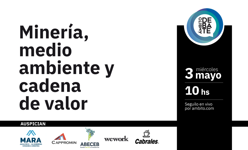 👉🏻Próximo evento: “Minería, medioambiente y cadena de valor”

📆Miércoles 3 de Mayo, 10hs

▶️Míralo en vivo por debate.ambito.com

#AmbitoDebate #Mineria