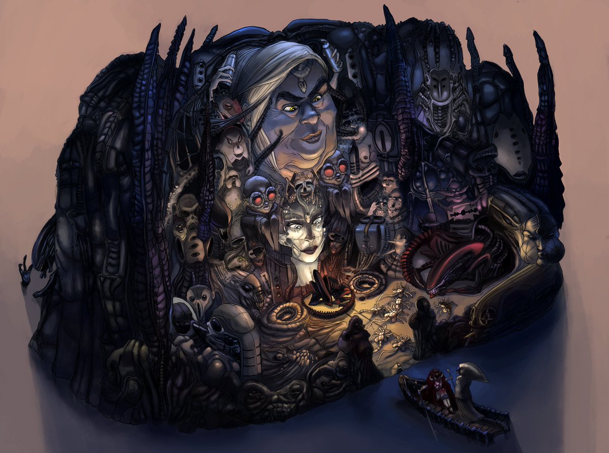 Today is #AlienDay! Here's my smol tribute called Giger Island.