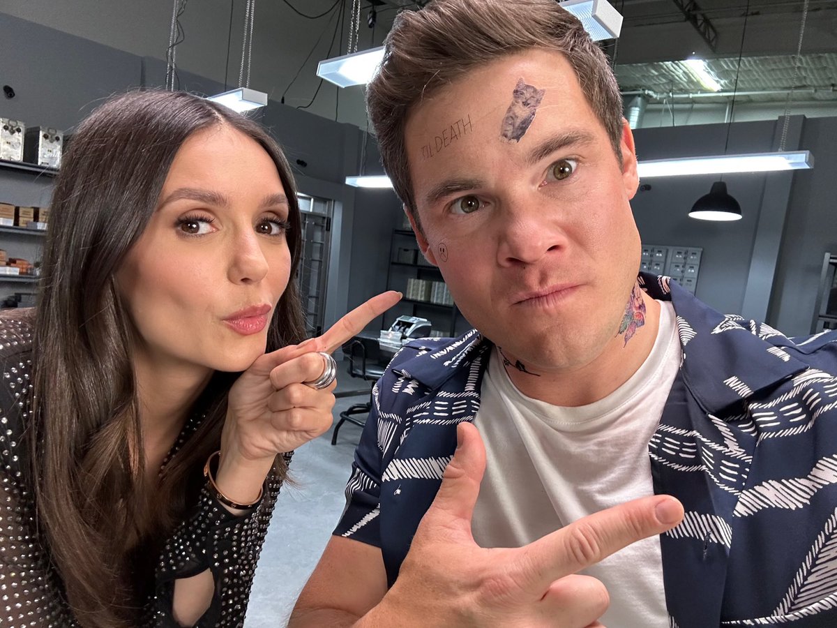 after talking with @adamdevine about #TheOutlaws movie that comes out on July 7th on @netflix … I’ve been convinced to change my career and become a (temporary) tattoo artist