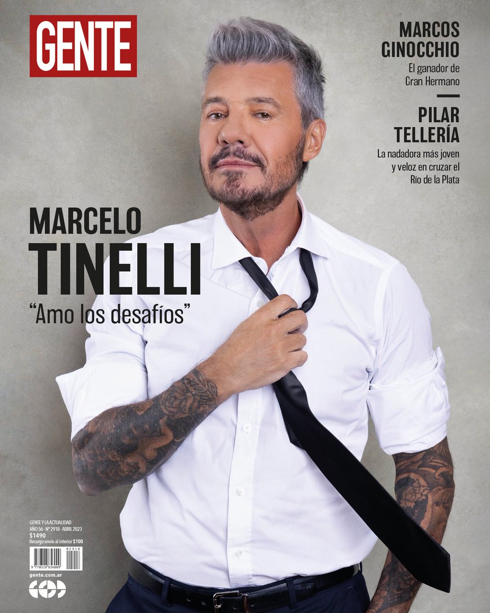 genteonline's tweet photo. Marcelo Hugo Tinelli se acerca al medio siglo de vida en los medios argentinos y se convierte una vez más en la figura principal de la #tapaprint

En una cálida entrevista habló de todo con GENTE🙌🏻 

@cuervotinelli https://t.co/ey89Vbr9pP