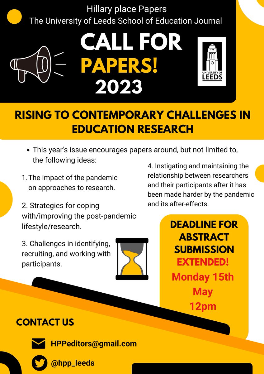 Here's something to beat the midweek slump - we have extended our abstract submission deadline to 15 May! 🥳 We look forward to reading your submissions!