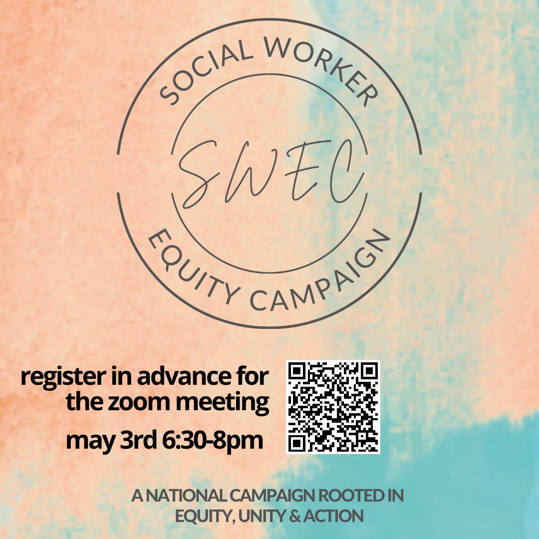 Calling on ALL #socialworkers to join our movement by social workers for social workers!! We have an active ongoing campaign and need all hands on deck!! Join us at this month's meeting: ⏰ 6:30 PM EST 🗓️ May 3, 2023 📍Zoom registration ⚡️bit.ly/3HDvqYT⚡️