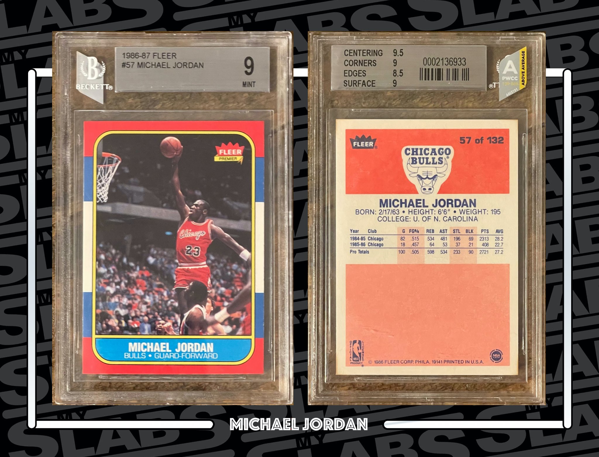 on Twitter "For Sale on MySlabs 1986 Fleer Michael