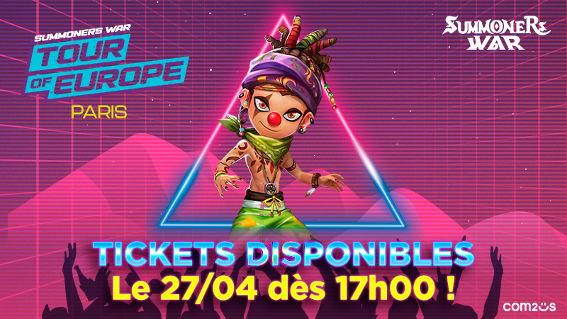 summonerswar_FR's tweet photo. Paris, nous voilà ! 🥳
Comme promis, les tickets pour le Tour of Europe Paris arrivent dès demain 17h00 !
Mais qu'est-ce que le ToE ? https://t.co/mWxKYrp2fL