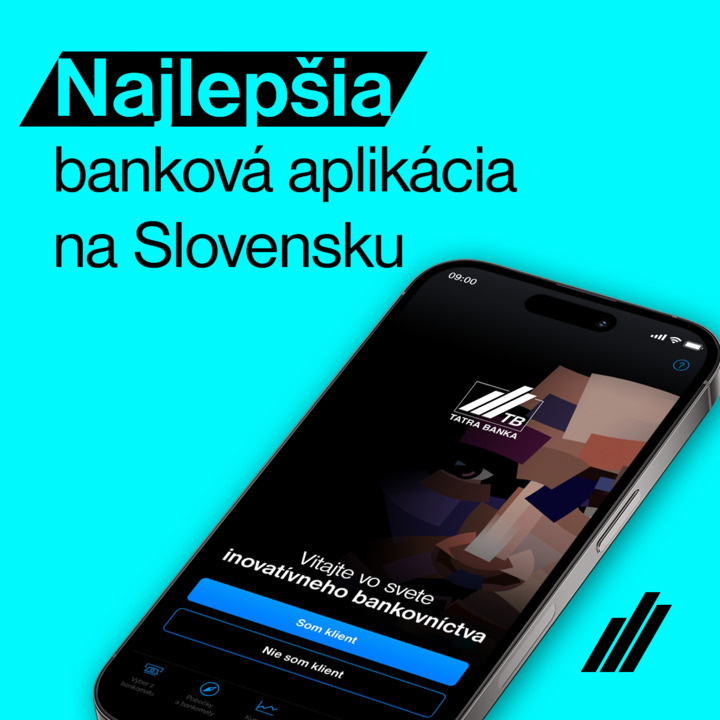 Opäť sme obhájili víťazstvo v ankete Smart banka roka!

Aplikácia Tatra banka je najlepšia banková aplikácia na Slovensku aj v roku 2023. Okrem hlavnej ceny sme získali aj Cenu sympatie, o ktorej rozhodli vaše hlasy. Ďakujeme!