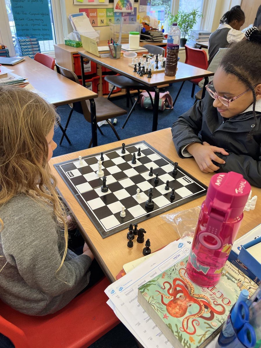 ChristChurchSW2's tweet image. It’s all about the strategy at chess club! We are now playing with children from @R_AtkinsPrimary who will win? #chessclub #strategy