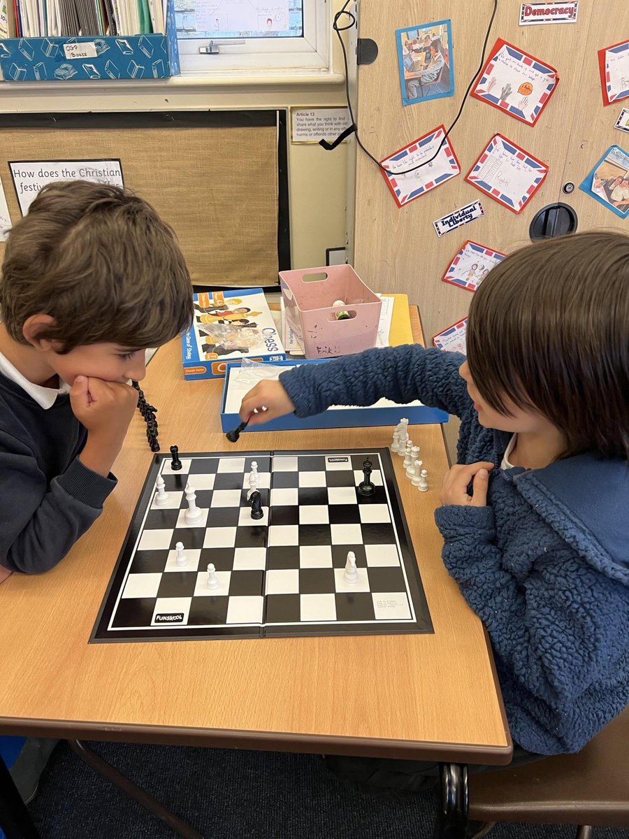 ChristChurchSW2's tweet image. It’s all about the strategy at chess club! We are now playing with children from @R_AtkinsPrimary who will win? #chessclub #strategy