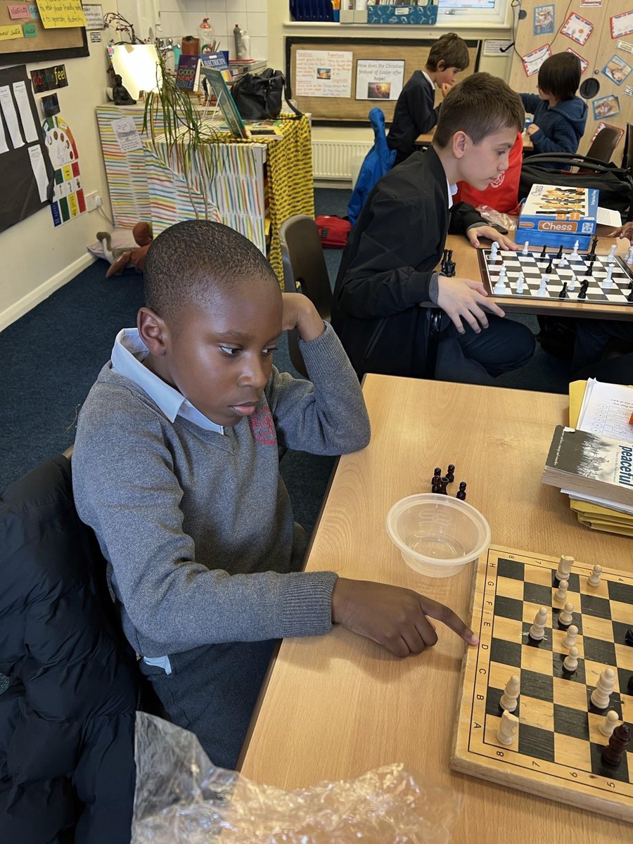 ChristChurchSW2's tweet image. It’s all about the strategy at chess club! We are now playing with children from @R_AtkinsPrimary who will win? #chessclub #strategy