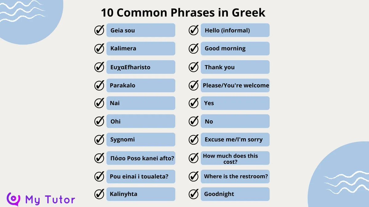 Are you ready to learn some Greek phrases? #GreekPhrases #LearnGreek #HelloInGreek #GoodMorningGreek #ThankYouGreek #PleaseGreek #YesGreek #NoGreek #ExcuseMeGreek #SorryGreek #RestroomGreek #GoodnightGreek