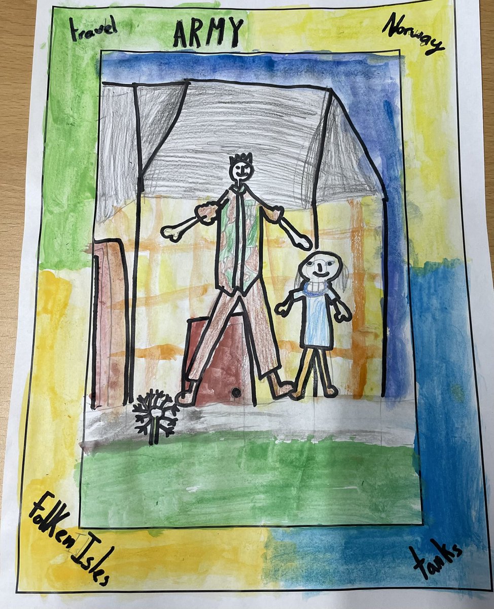 Some great pencil and water colour entries to Month of the military child art competition #SSCECymru <a href="/TrellechPrimary/">Trellech Primary Sch</a> @GwentAFC <a href="/LittleTroopers_/">Little Troopers</a>  #MonthOfTheMilitaryChild #MothMCymru