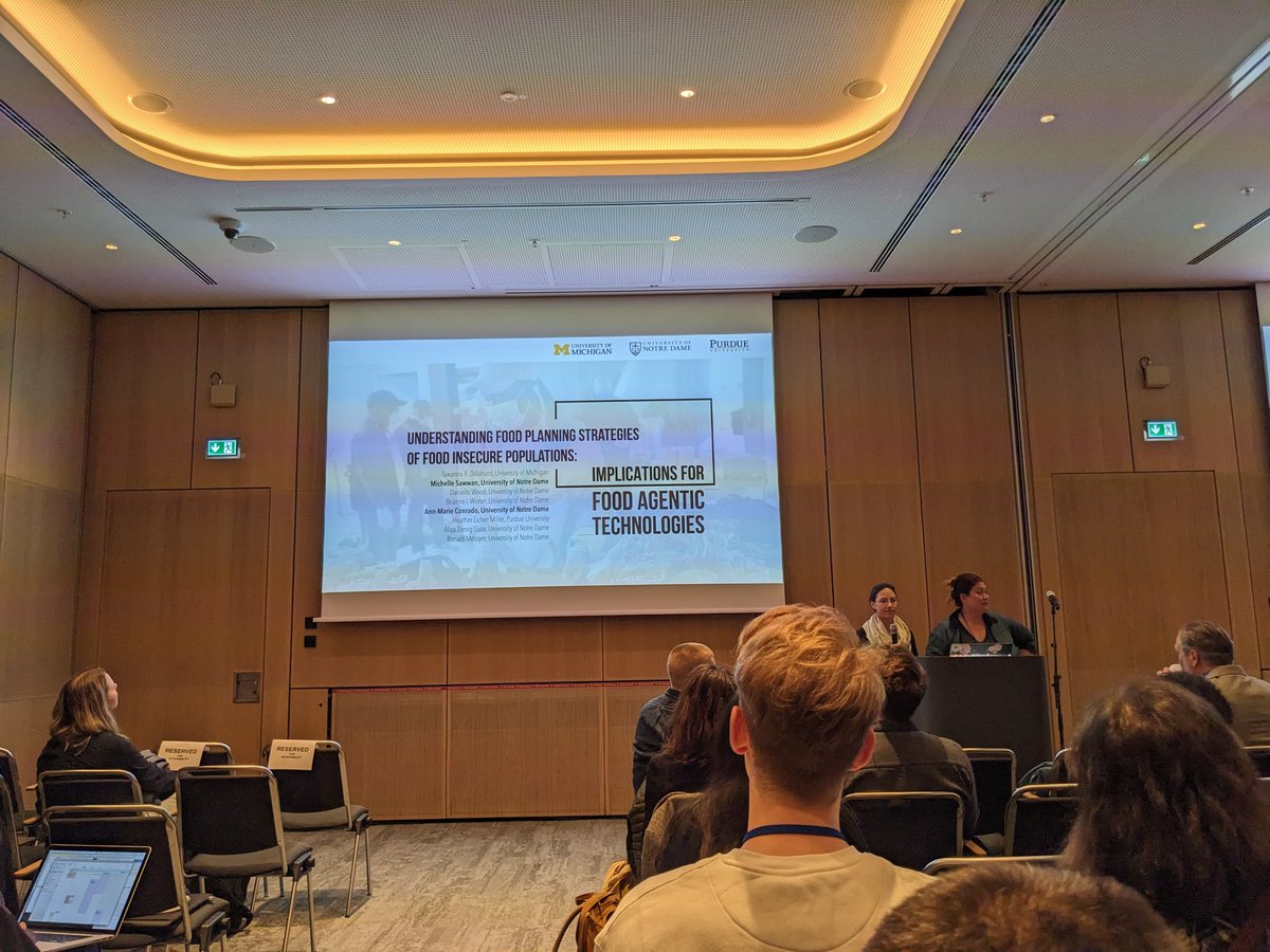 Great job by Prof. Ann-Marie Conrado and Michelle Sawwan presenting our work on food access yesterday at #CHI2023 . programs.sigchi.org/chi/2023/progr…