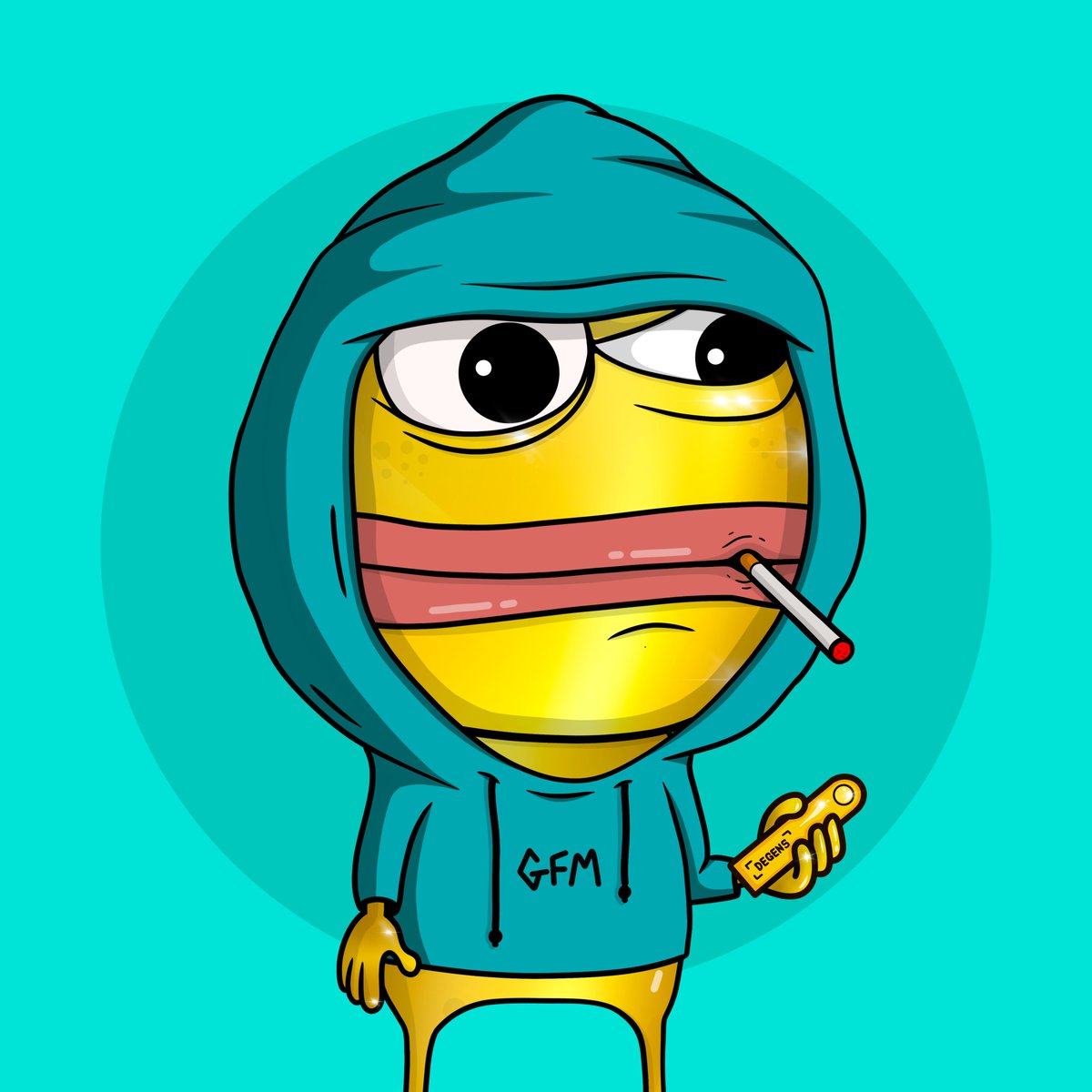 gm and congrats to <a href="/convobrianhere/">meowski12</a> for picking up this Golden Hoodie Degen on secondary! He looks to care a lot about securing his crypto.
