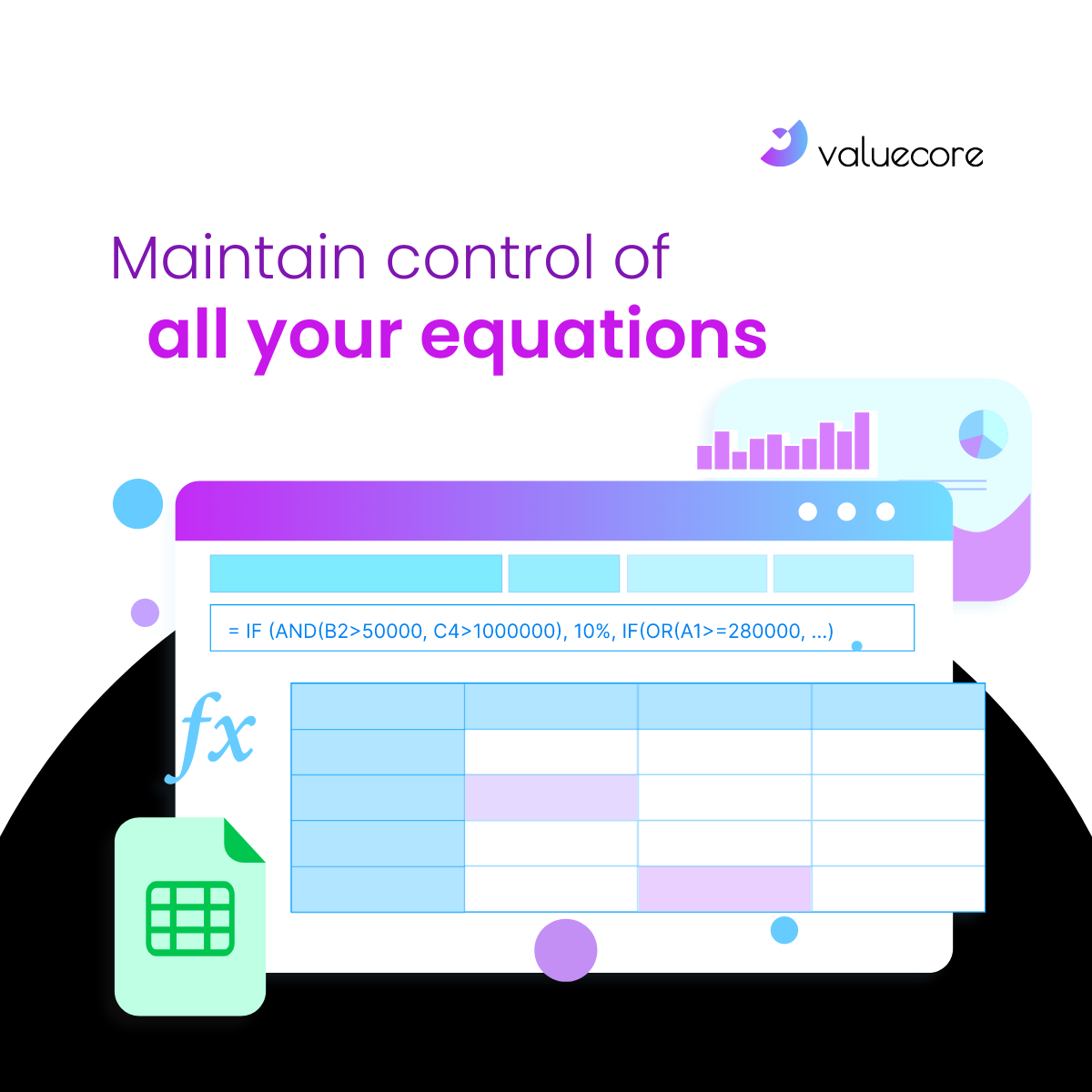 With our flexible, self-service value selling app, you can maintain your conditional logic, look up tables, and complex multi-variable equations with the same flexibility as your Excel and Google Sheets 📊

#ValueCore #ValueSelling #ROI