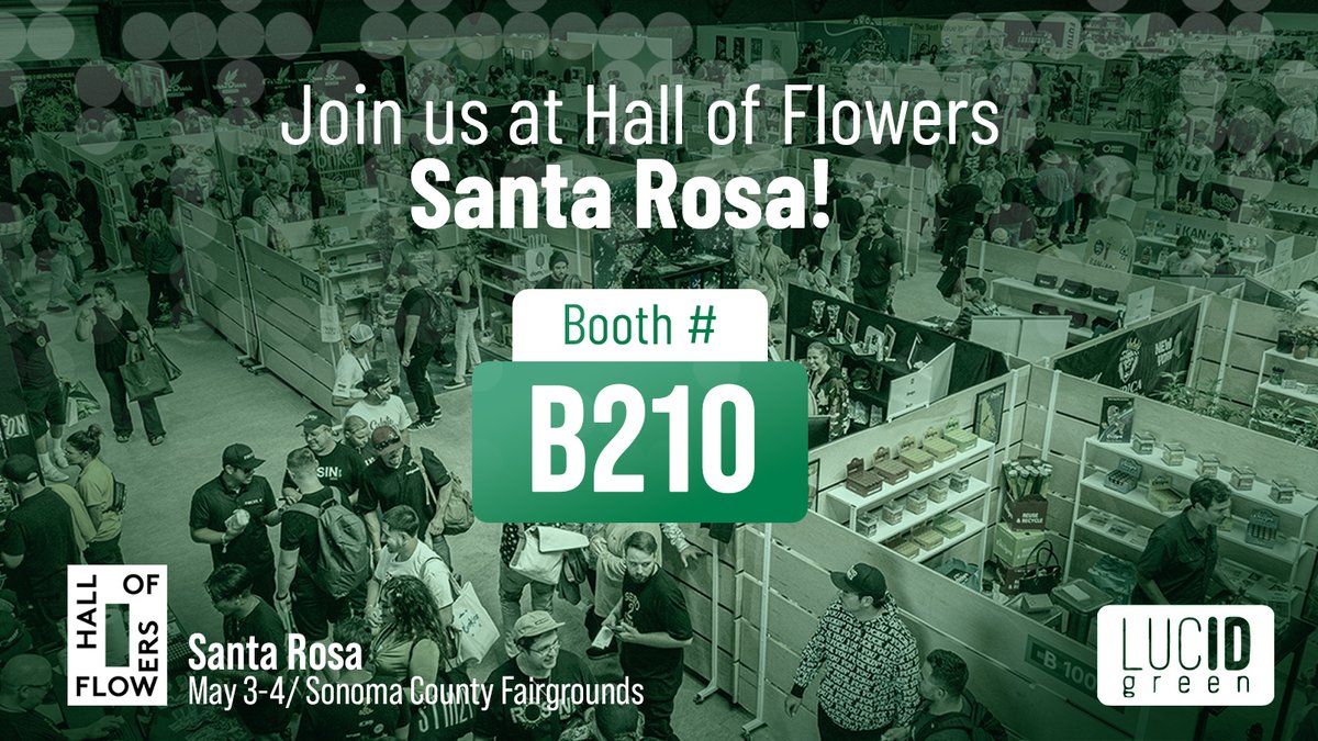The countdown is on! ⏰

It's almost time for one of the biggest cannabis industry events of the year - the Hall of Flowers!

Come see us at our booth! #B210 🌿🌺

#hallofflowers #cannabiscompliance #inventorysolutions #cannabisevent #LucidGreen #LucidID