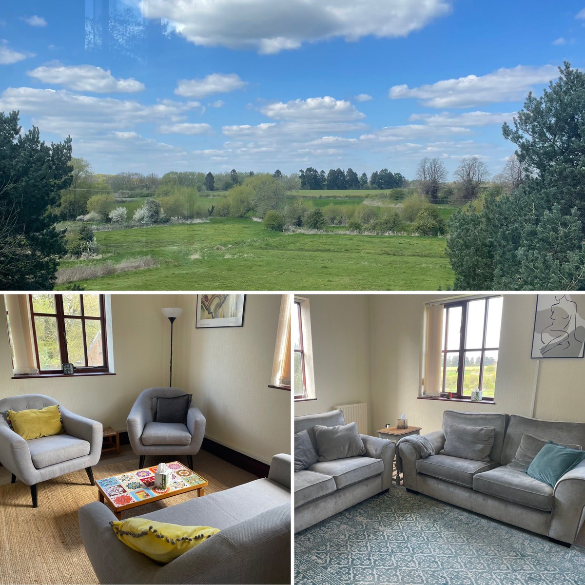 Introducing you to our new clinic space in Lutterworth. Lovely cosy rooms and a beautiful view to put a smile on your face