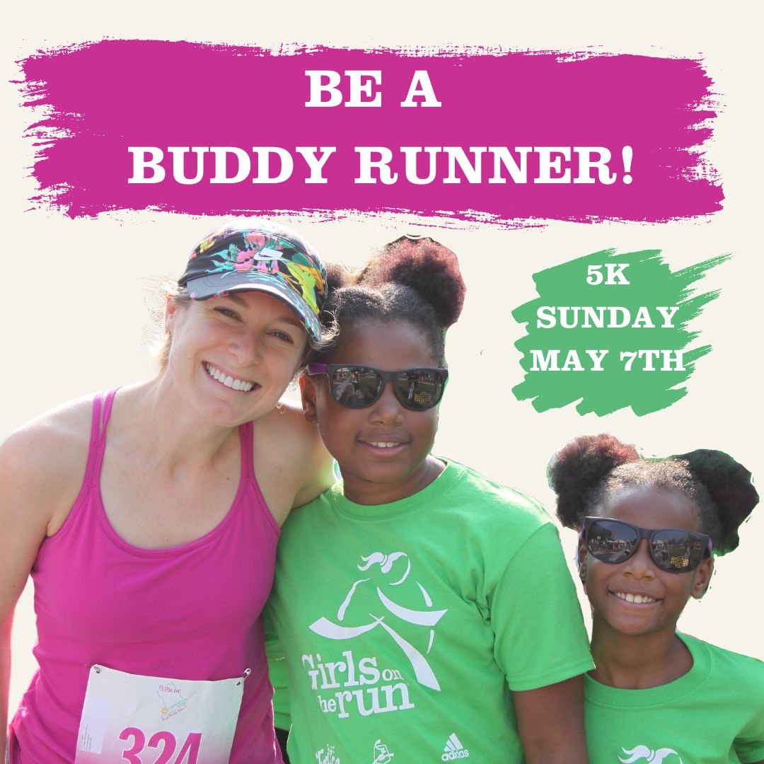 The deadline to sign up to be a Buddy Runner is TODAY! We need individuals to assist our participants in achieving their personal best by running, walking or skipping alongside them during their Celebratory 5K on Sunday, May 7th, at Anacostia Park.