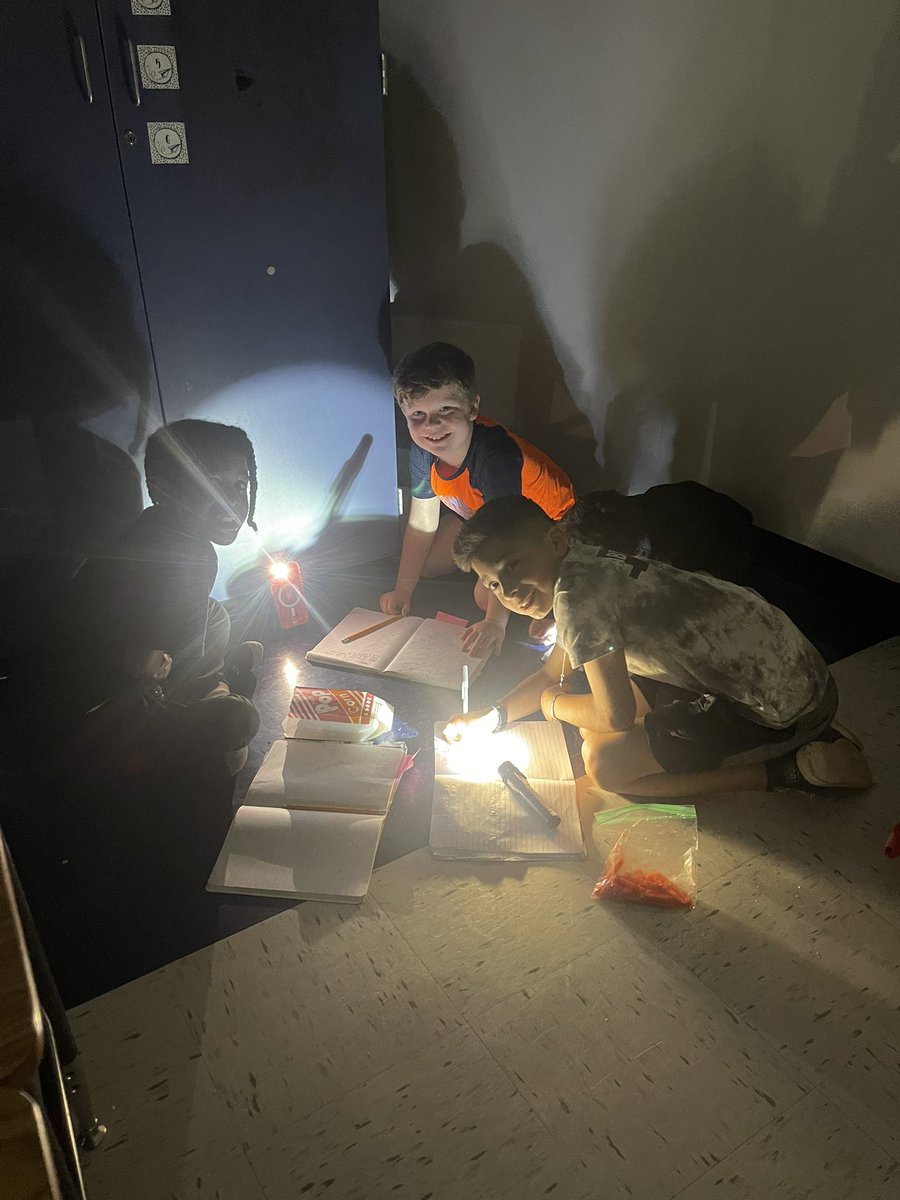 NicolePierro6's tweet photo. We are camping out today and creating our stories based off a choice board! Their pencils are MOVING, and the room is set up for camp! #WES @MagISDLiteracy https://t.co/NgsWc1YCjm