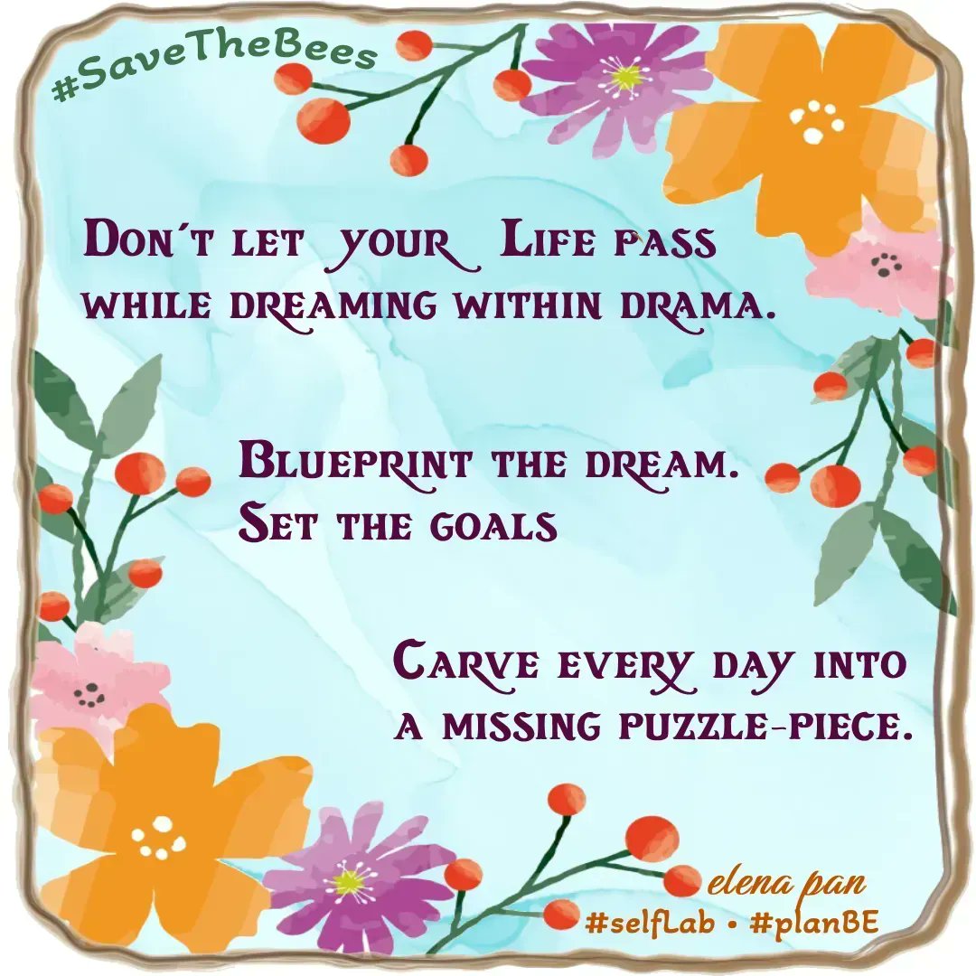 _eself's tweet photo. ¶ Kind reminder - Gentle prompt

Don't let your Life pass while dreaming within drama!
Blueprint the Dream,
Set the Goals,
Carve every day into a missing puzzle piece ! 🧩 

#selfLab • #planBE
-
Pin Board 🧷 https://t.co/SdhHOfyyfh https://t.co/IchWavBG2c
