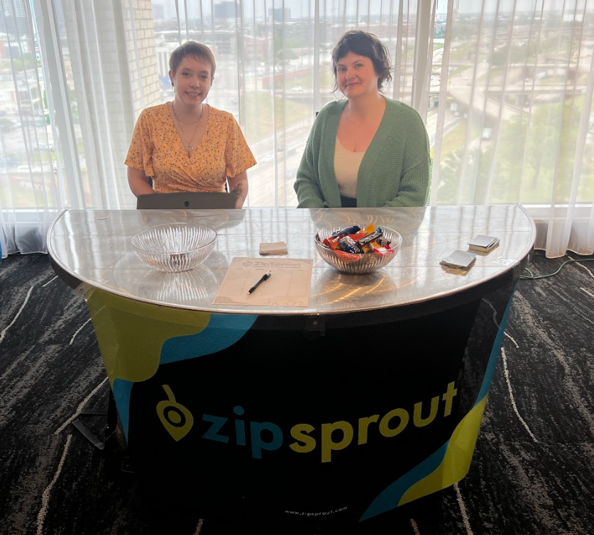 Hiya #LocalU! Stop by and say hi to Ellen and Jasmine from <a href="/zipsprout/">ZipSprout</a> to learn more about local link building!