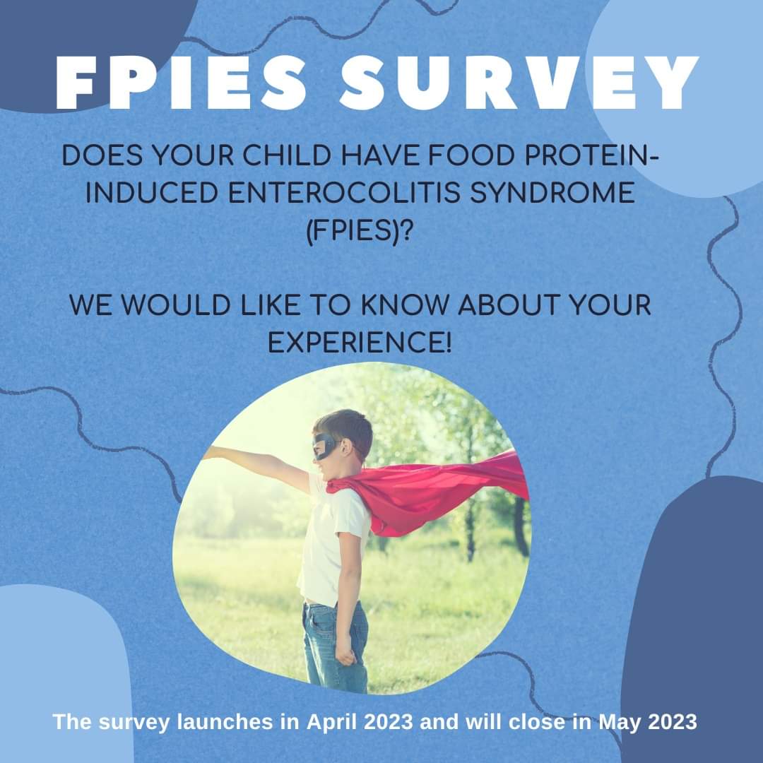 FPIESuk's tweet photo. If there is anyone out there with a baby or child with FPIES that has not yet taken part in this survey on feeding difficulties in FPIES, please do take a look before it closes. The survey is fully anonymous and takes 10 - 15 minutes to complete. 
Wu https://t.co/XrkEuNVvUh