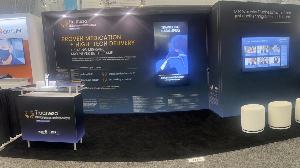 ImpelPharma's tweet photo. Stop by our booth #1778 at #AANAM to learn about our latest #migraine data. 

#AAN23 #BrainHealth #NeuroTwitter @AANMember https://t.co/59HcGv6N5g