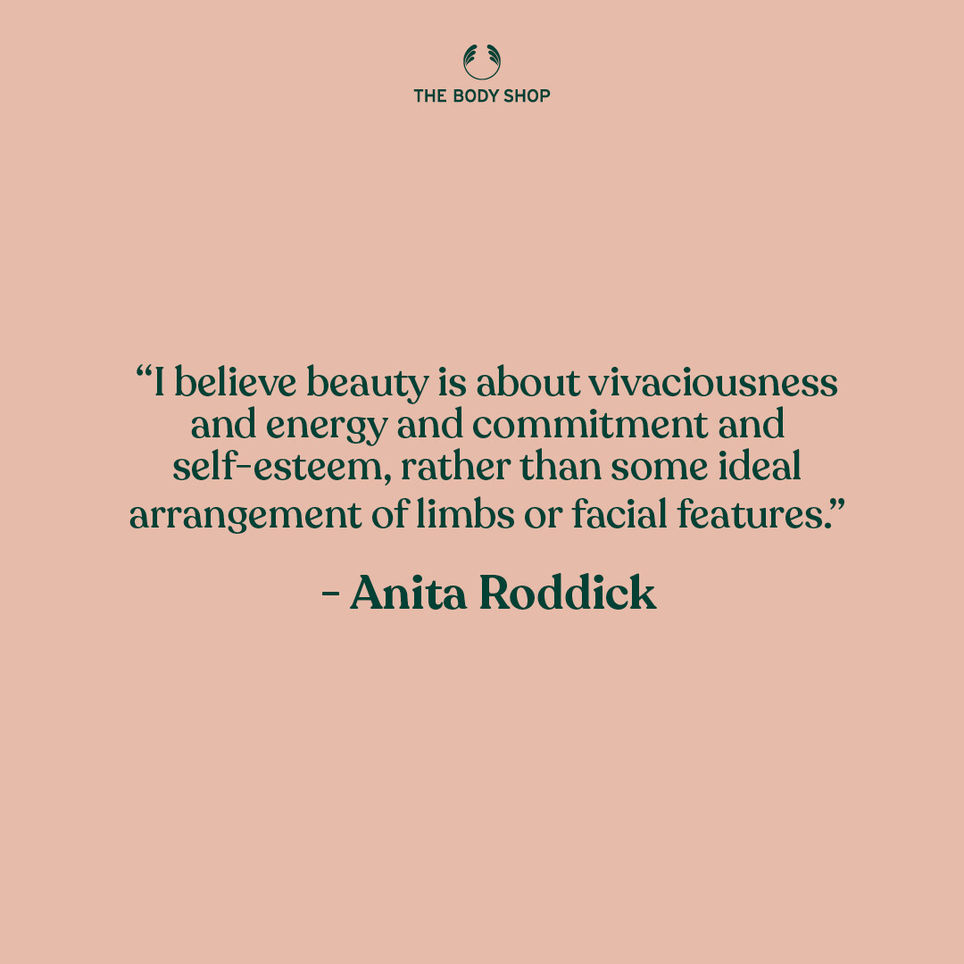 monkeymamma_7's tweet photo. That's right, real beauty comes from recognising and embracing the genuine beauty inside of you that makes up who you are. 

There's something extremely freeing about liberating yourself from the rigid beauty standards ✨

#AnitaRoddick #TheBodyShop https://t.co/dnVhbkk1Pd