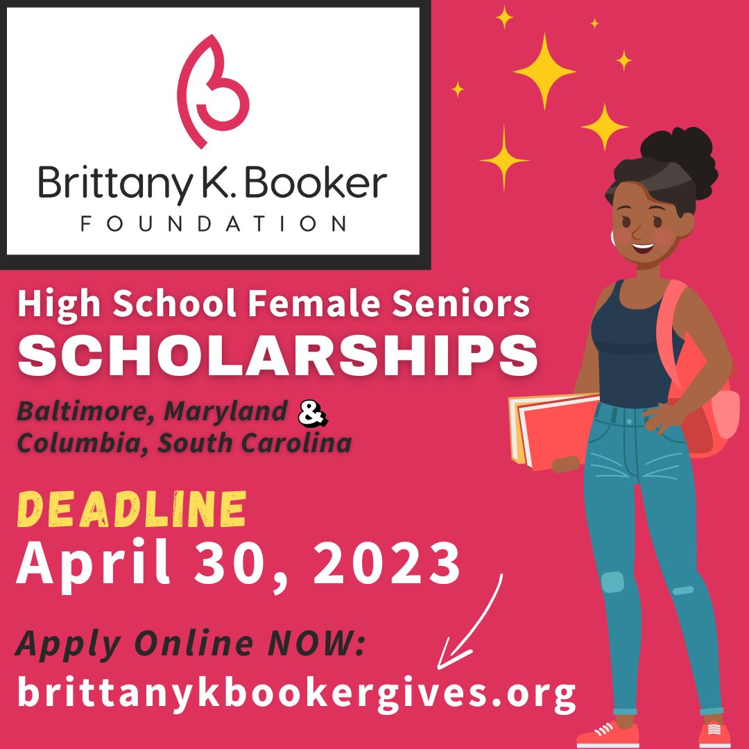 KLRRealEstate's tweet photo. Know someone who needs money for college or would you like to make a donation?

Brittany K. Booker Foundation:  https://t.co/B0APL8ICKa

Application deadline:  APRIL 30, 2023 

Donate at anytime.

#moneyforcollege #scholarships #baltimorecity #columbiasc #collegescholarships https://t.co/pe7C1kQk3W