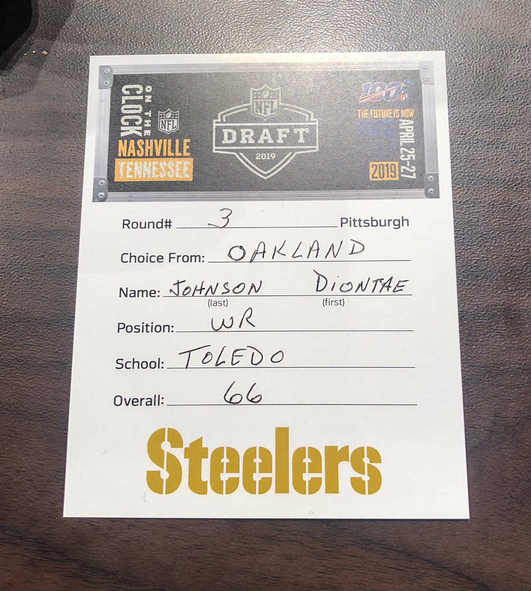 steelers's tweet photo. From @ToledoFB ➡️ the Burgh 

@Juiceup__3 | #SteelersDraft https://t.co/VGNwNaKymz