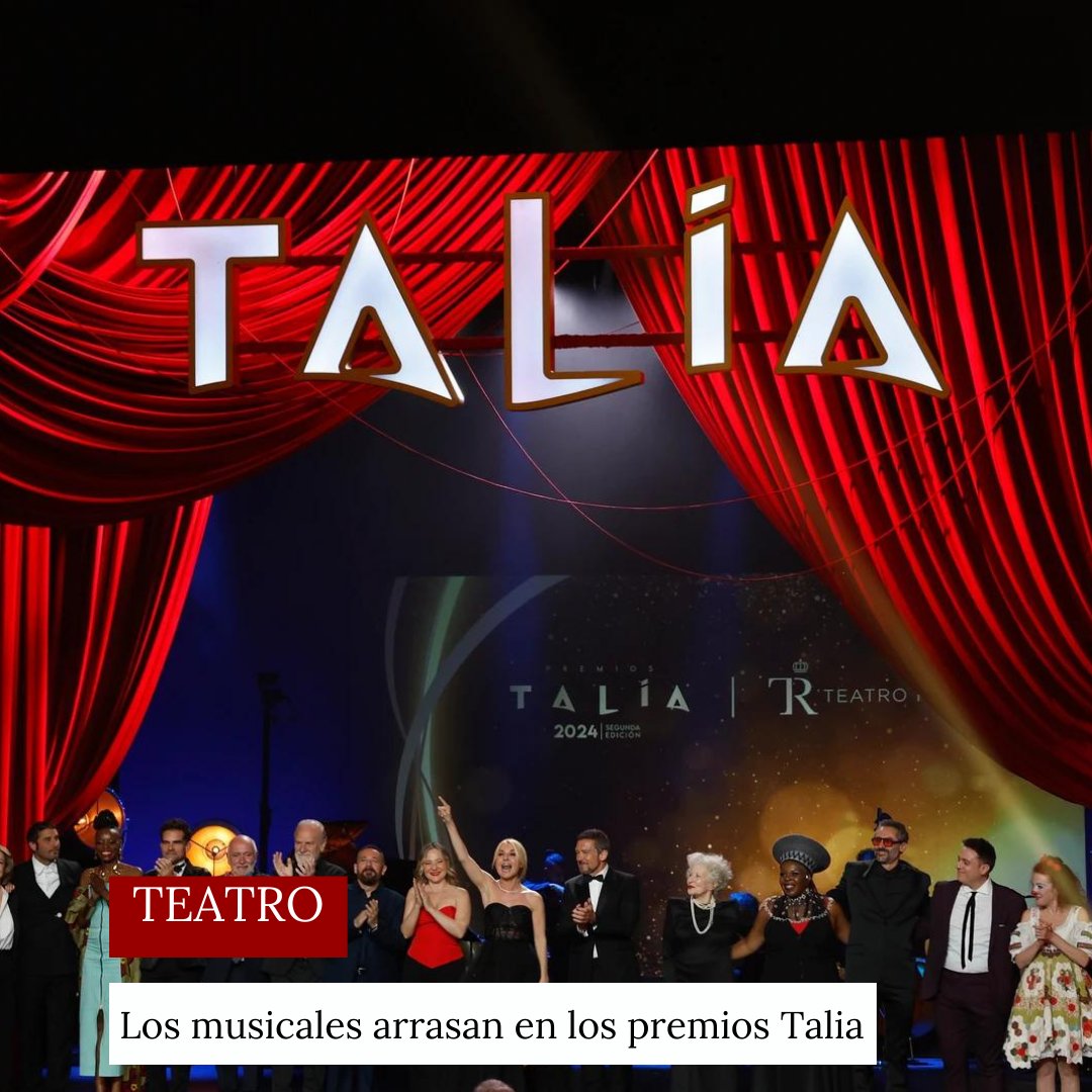 spectaremedia's tweet photo. ¿Conoces los premios Talía? No te pierdas los musicales que fueron galardonados. 
Más info aquí: https://t.co/kdnvrmgzAE
#premiostalía #musical #Teatro https://t.co/6gKWfWASjK