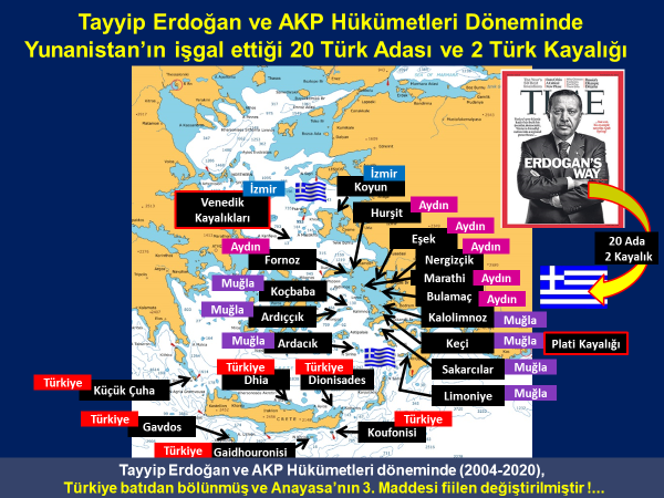 umityalim's tweet photo. Tayyip Erdoğan, "Vatanımızı böldürtmeyeceğiz" dedi.
Ancak, Erdoğan ve AKP Hükümetleri döneminde Türkiye batıdan bölündü, Anayasa'nın 3. Maddesi fiilen değiştirildi.
Türkiye'nin batısındaki adalarımız, Ankara'dan değil, Atina'dan yönetiliyor !... https://t.co/RtGcT2nJAm