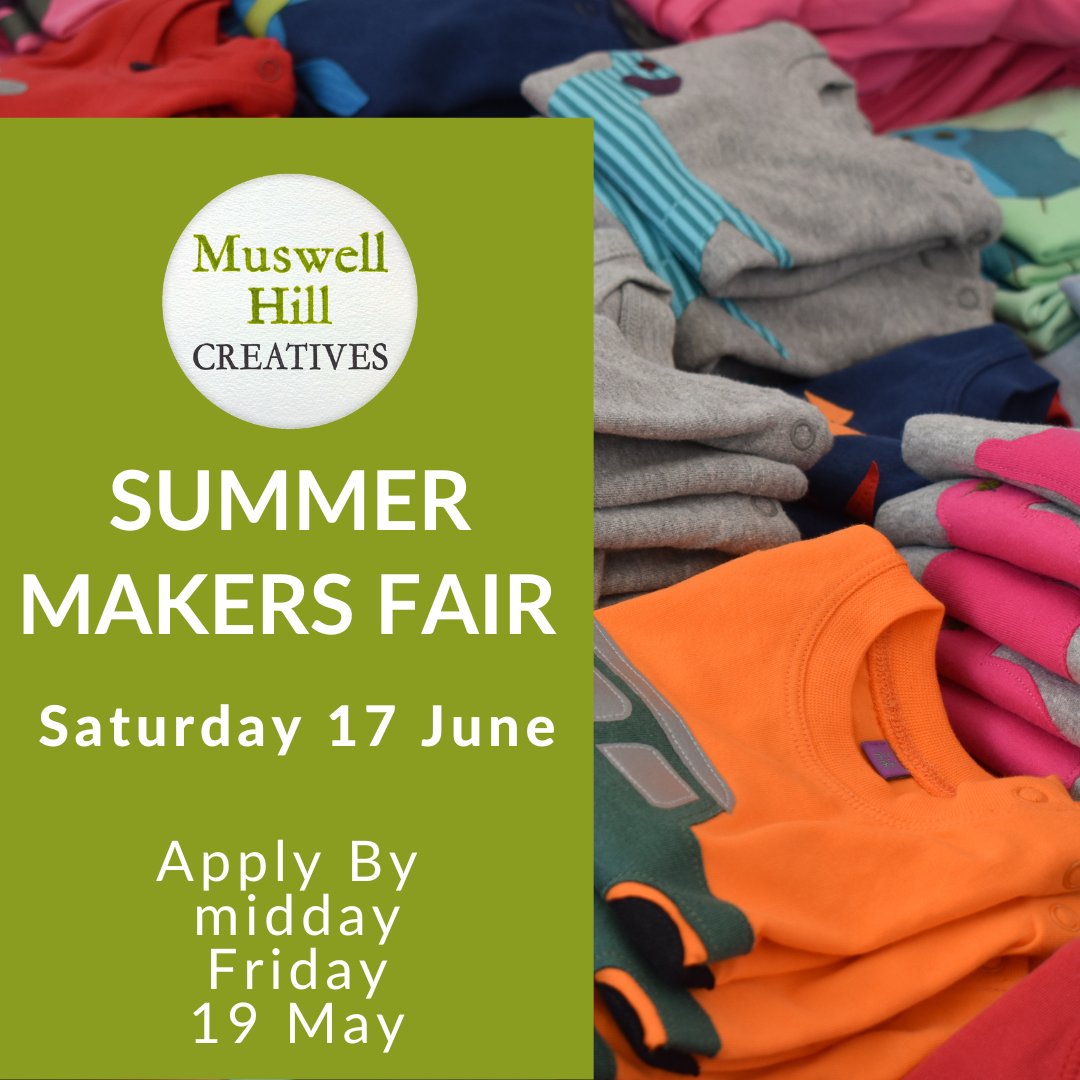 🌞SUMMER MAKERS FAIR🌞Saturday 17 June. We're looking for guest traders to join us who are independent artists, designers & makers from #MuswellHill & beyond making beautiful things
⏰Apply by midday Friday 19 May⁠ muswellhillcreatives.com/apply-now.html

#designermakers #London #LondonMakers