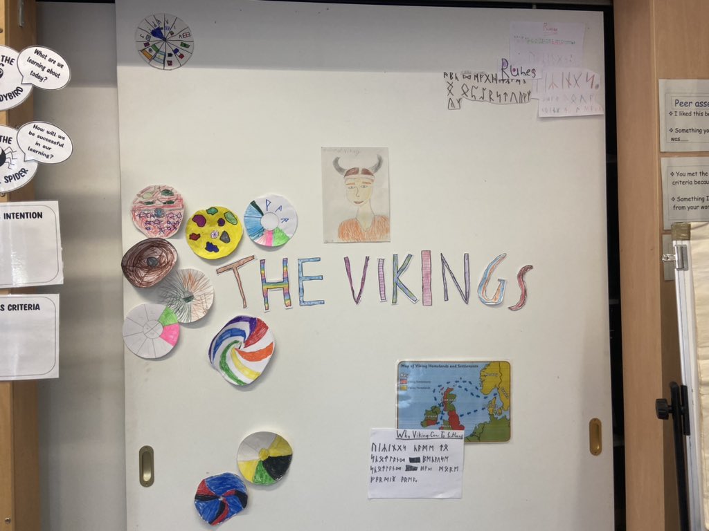 10/38. Lots of fun spent with some of P4 this afternoon creating our working display board for our Vikings topic. Lots more to add over the next couple of weeks! 👀 #aplacementphotoaday #helpingchildrenlearn #pupilledlearning #MissHarrisonpending