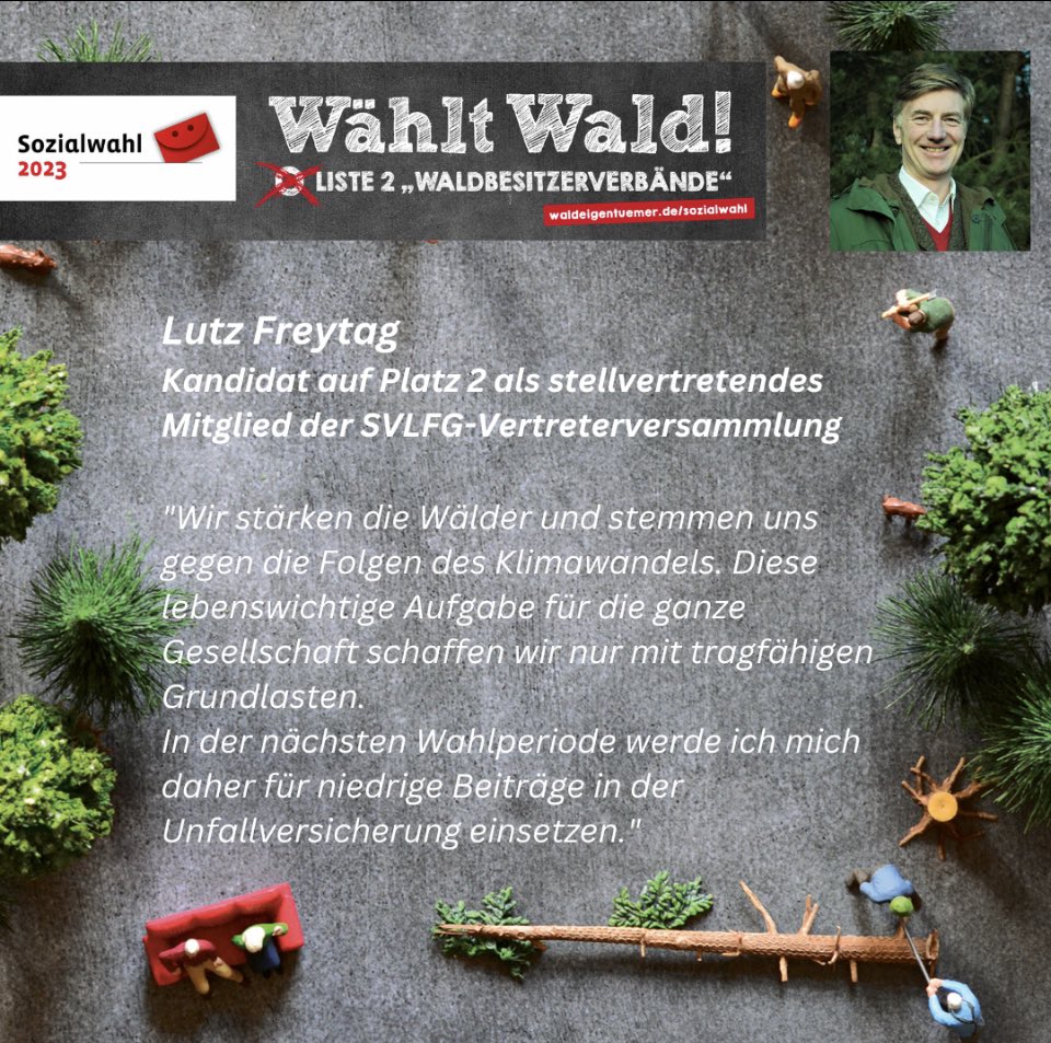 Bei der Sozialwahl für den Wald abstimmen: Wir brauchen Euer Kreuz an der richtigen Stelle, damit wir uns für gerechte Beiträge einsetzen können!